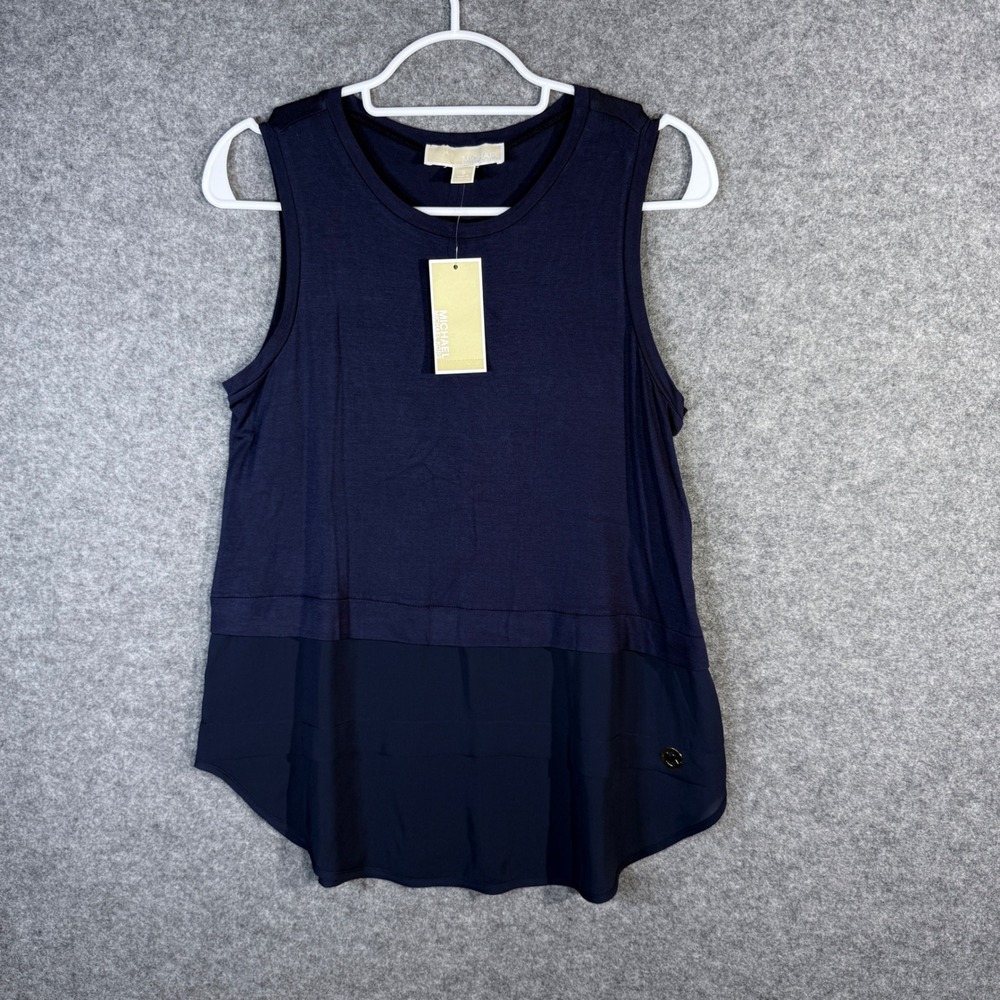 Michael Kors Women's True Navy Sleeveless Tank Top Size S MSRP $79.50